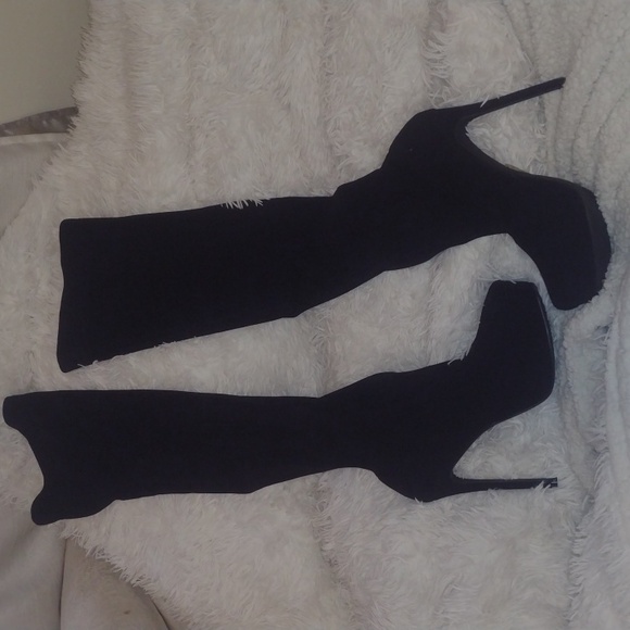 Forever 21 Shoes - Thigh High Suede Platform Stiletto Boots